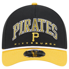 Pittsburgh Pirates Arch 9FORTY A-Frame M-Crown Adjustable Hat - Black/Gold | New Era