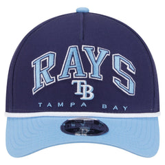 Tampa Bay Rays Arch 9FORTY A-Frame M-Crown Adjustable Hat - Navy/Light Blue | New Era