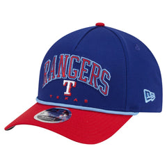 Texas Rangers Arch 9FORTY A-Frame M-Crown Adjustable Hat - Royal/Red | New Era