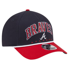 Atlanta Braves Arch 9FORTY A-Frame M-Crown Adjustable Hat - Navy/Red | New Era