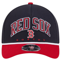 Boston Red Sox Arch 9FORTY A-Frame M-Crown Adjustable Hat - Navy/Red | New Era