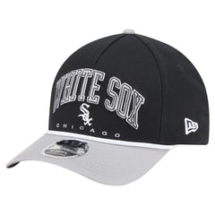 Chicago White Sox Arch 9FORTY A-Frame M-Crown Adjustable Hat - Black/Gray | New Era