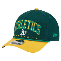 Athletics Arch 9FORTY A-Frame M-Crown Adjustable Hat - Green/Gold | New Era