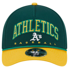 Athletics Arch 9FORTY A-Frame M-Crown Adjustable Hat - Green/Gold | New Era