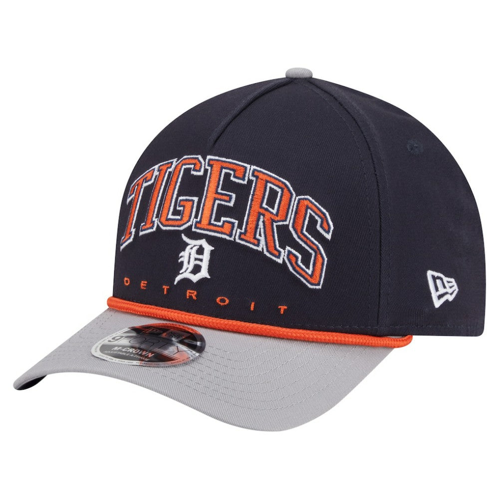 Detroit Tigers Arch 9FORTY A-Frame M-Crown Adjustable Hat - Navy/Gray | New Era