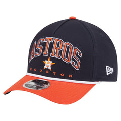 Houston Astros Arch 9FORTY A-Frame M-Crown Adjustable Hat - Navy/Orange | New Era