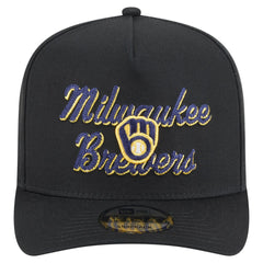 Milwaukee Brewers Chainstitch 9FIFTY A-Frame Snapback Hat - Black | New Era