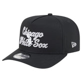 Chicago White Sox Chainstitch 9FIFTY A-Frame Snapback Hat - Black | New Era