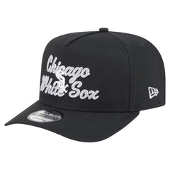 Chicago White Sox Chainstitch 9FIFTY A-Frame Snapback Hat - Black | New Era