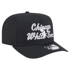 Chicago White Sox Chainstitch 9FIFTY A-Frame Snapback Hat - Black | New Era