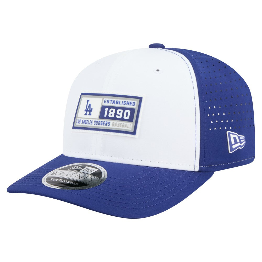 Los Angeles Dodgers Established Patch 9SEVENTY Adjustable Hat - White/Royal | New Era