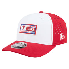 Philadelphia Phillies Established Patch 9SEVENTY Adjustable Hat - White/Red | New Era