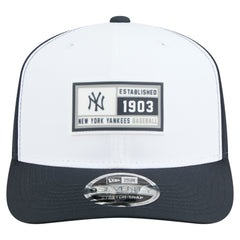 New York Yankees Established Patch 9SEVENTY Adjustable Hat - White/Navy | New Era