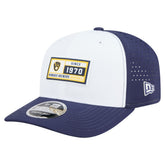 Milwaukee Brewers Established Patch 9SEVENTY Adjustable Hat - White/Navy | New Era