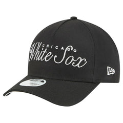 Chicago White Sox Women's Metallic A-Frame 9FORTY Adjustable Hat - Black | New Era