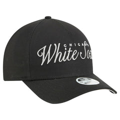 Chicago White Sox Women's Metallic A-Frame 9FORTY Adjustable Hat - Black | New Era