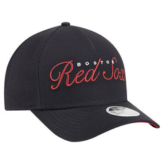Boston Red Sox Women's Metallic A-Frame 9FORTY Adjustable Hat - Navy | New Era