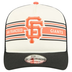 San Francisco Giants Banner A-Frame 9FIFTY Trucker Snapback Hat - Cream/Black | New Era