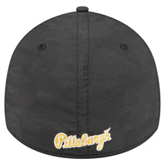Pittsburgh Pirates Tonal Camo 39THIRTY Flex Hat - Black | New Era