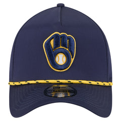 Milwaukee Brewers 39THIRTY A-Frame Perforated Flex Hat - Navy | New Era