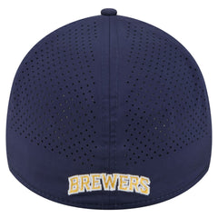 Milwaukee Brewers 39THIRTY A-Frame Perforated Flex Hat - Navy | New Era