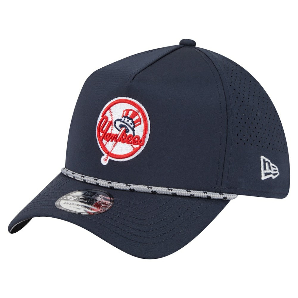 New York Yankees 39THIRTY A-Frame Perforated Flex Hat - Navy | New Era