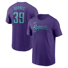 Corbin Burnes Arizona Diamondbacks 2025 City Connect Fuse Name & Number T-Shirt - Purple | Nike