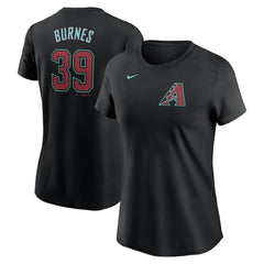 Corbin Burnes Arizona Diamondbacks Women's Fuse Name & Number T-Shirt - Black | Nike