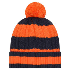 Denver Broncos New Era Women's Braided Cuffed Knit Hat with Pom - Orange online