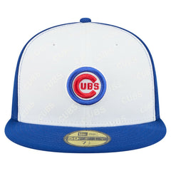 Chicago Cubs Repeat 59FIFTY Fitted Hat - White/Royal | New Era