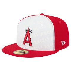 Los Angeles Angels Repeat 59FIFTY Fitted Hat - White/Red | New Era