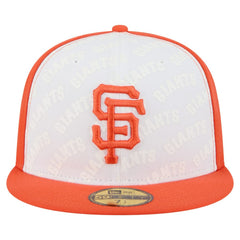 San Francisco Giants Repeat 59FIFTY Fitted Hat - White/Orange | New Era