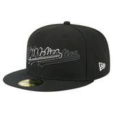 Athletics Tri-Hit 59FIFTY Fitted Hat - Black | New Era