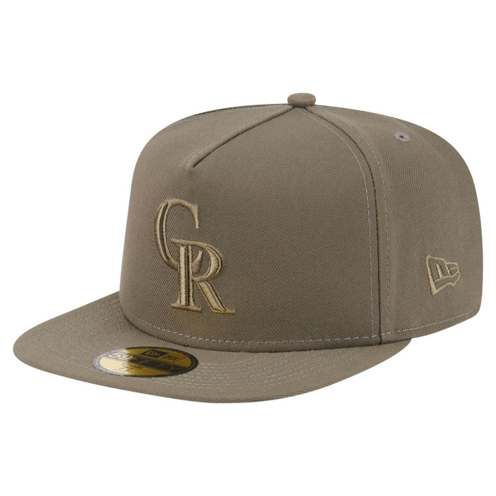 Colorado Rockies Color Pack A-Frame 59FIFTY Fitted Hat - Olive | New Era