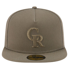 Colorado Rockies Color Pack A-Frame 59FIFTY Fitted Hat - Olive | New Era