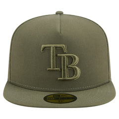 Tampa Bay Rays Color Pack A-Frame 59FIFTY Fitted Hat - Olive | New Era