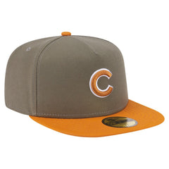 Chicago Cubs Two-Tone Color Pack A-Frame 59FIFTY Fitted Hat - Olive/Orange | New Era