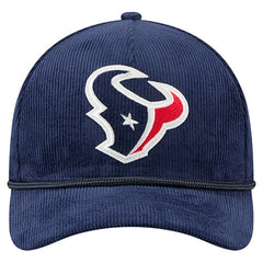 Houston Texans New Era Cord Corduroy 9FORTY A-Frame Adjustable Hat - Navy for sale