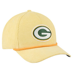 Green Bay Packers New Era Cord Corduroy 9FORTY A-Frame Adjustable Hat - Gold cheap