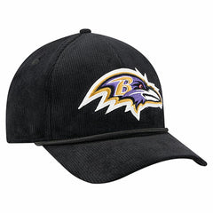 Baltimore Ravens New Era Cord Corduroy 9FORTY A-Frame Adjustable Hat - Black on sale