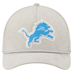 Detroit Lions New Era Cord Corduroy 9FORTY A-Frame Adjustable Hat - Silver outlet