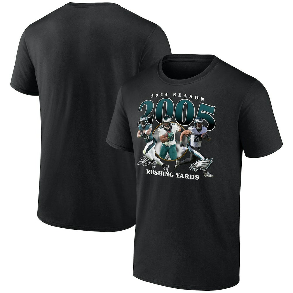 Saquon Barkley Philadelphia Eagles 2000 Yards T-Shirt - Black on sale