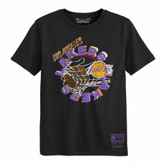 Los Angeles Lakers Preschool In The Net T-Shirt - Black | Mitchell & Ness shop
