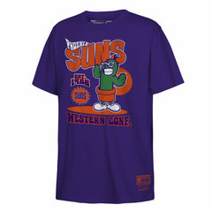 Phoenix Suns Youth Retro Mascot Script T-Shirt - Purple | Mitchell & Ness cheap