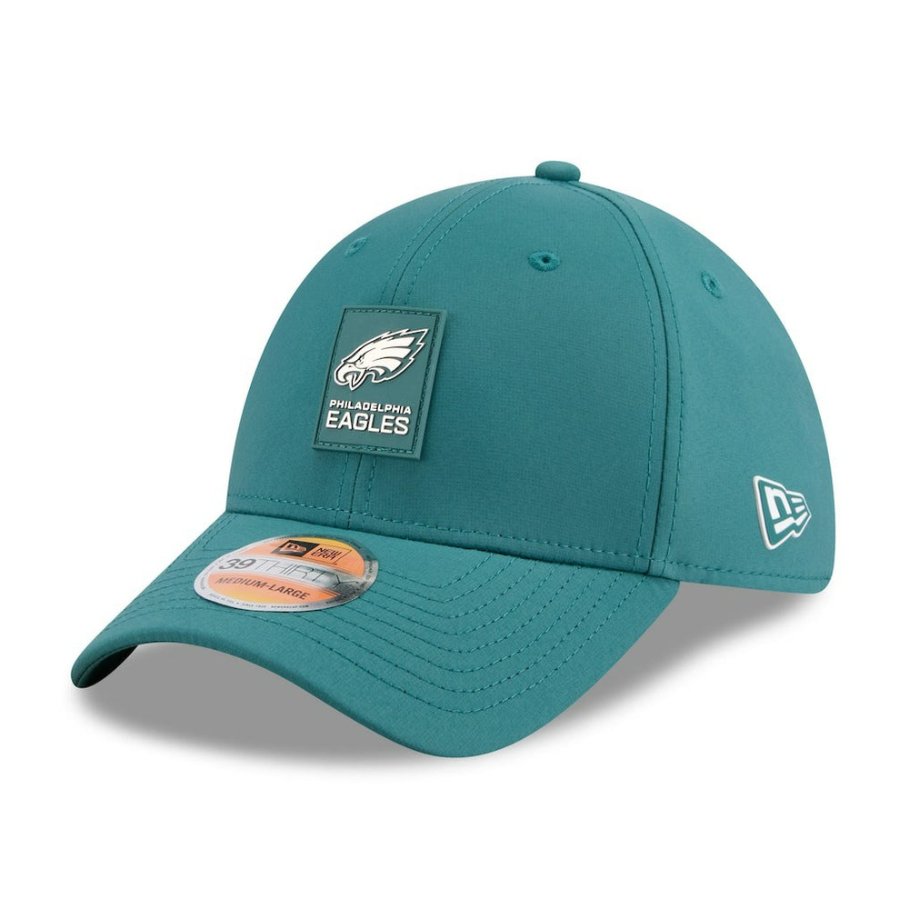 Philadelphia Eagles New Era 2025 Sideline 39THIRTY Flex Hat - Midnight Green for sale