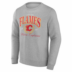 Calgary Flames Reign Supreme Pullover Sweatshirt Gray