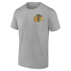 Chicago Blackhawks Glory Skates T-Shirt Heather Gray