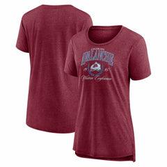 Colorado Avalanche Women's Reign Supreme Tri-Blend T-Shirt Burgundy