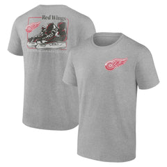 Detroit Red Wings Glory Skates T-Shirt Heather Gray