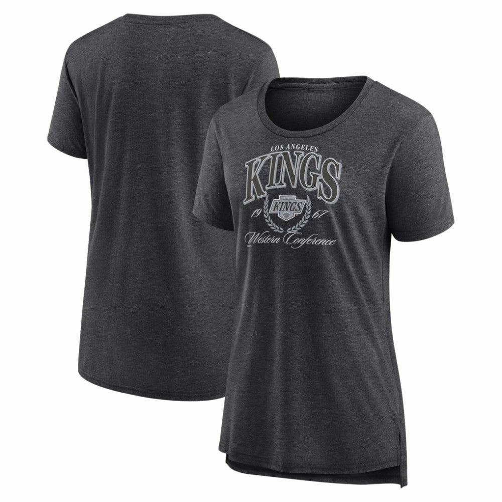 Los Angeles Kings Women's Reign Supreme Tri-Blend T-Shirt Gray